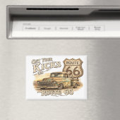 ヴィンテージ ルート66冷蔵庫マグネット | マグネット (インサイチュ (食洗機))