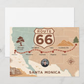 ヴィンテージ ルート66 アメリカ地図 シーズンカード (正面/裏面)