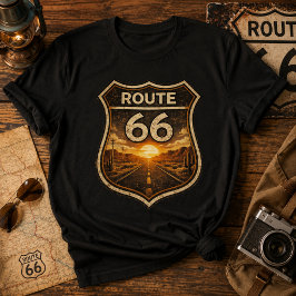 ヴィンテージ ルート66 サンセット ハイウェイ クラシック アメリカーナ Tシャツ