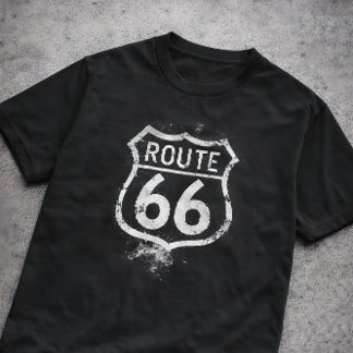 ヴィンテージ ルート66 ディストressed サイン アメリカーナ トラベル tシャツ
