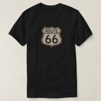ヴィンテージ ルート66 レトロ ブラックTシャツ Tシャツ