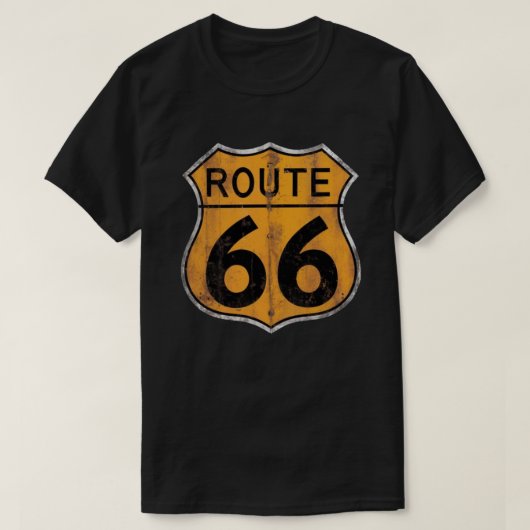 ヴィンテージ ルート66 ロードサイン Tシャツ (デザイン正面)