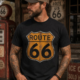 ヴィンテージ ルート66 ロードサイン Tシャツ