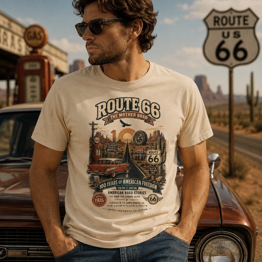 ヴィンテージ ルート66 100周年記念 Tシャツ