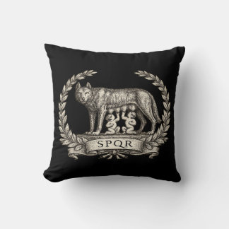 ヴィンテージ ルーパ・カピトリーナ ロムルス レムス SPQR エンブレム クッション
