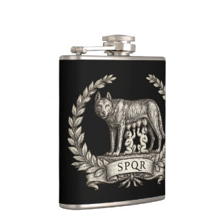 ヴィンテージ ルーパ・カピトリーナ ロムルス レムス SPQR エンブレム フラスク