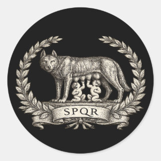 ヴィンテージ ルーパ・カピトリーナ ロムルス レムス SPQR エンブレム ラウンドシール