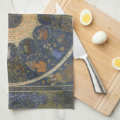 ヴィンテージ ルーラーズ ホロスコープ, アンティーク イスラミック 十二星座 キッチンタオル (四つ折り)