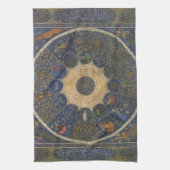 ヴィンテージ ルーラーズ ホロスコープ, アンティーク イスラミック 十二星座 キッチンタオル (縦)