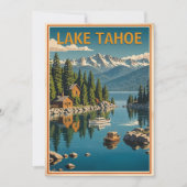 ヴィンテージ レイクタホー ブライズウィークエンド ラスティック 招待状 (正面)