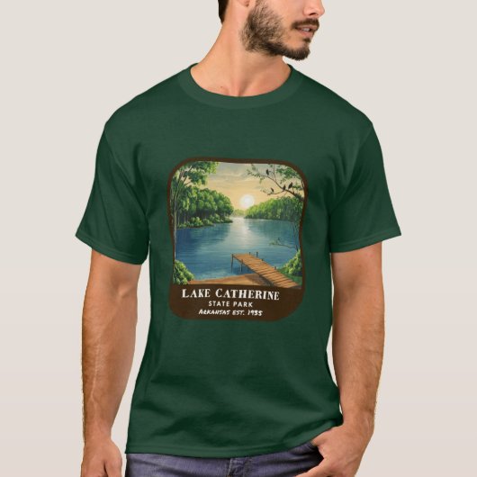ヴィンテージ レイク キャサリン州立公園 アーカンソー州 P Tシャツ (正面)