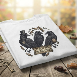 ヴィンテージ・レイヴン・トリオのハロウィン・キャンディ Tシャツ