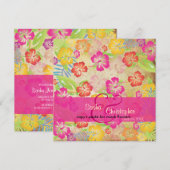 ヴィンテージ/レイ/ルアウ/ハイビスカス ウェディング 招待状 (正面/裏面)