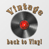 ヴィンテージ – レコードが戻ったビニールに戻る ウィンドウサイン (シート)