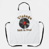 ヴィンテージ – レコードが戻ったビニールに戻る エプロン (正面)