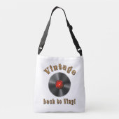 ヴィンテージ – レコードが戻ったビニールに戻る クロスボディバッグ (裏面)