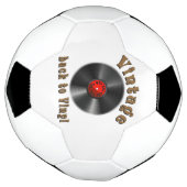 ヴィンテージ – レコードが戻ったビニールに戻る サッカーボール (回転)