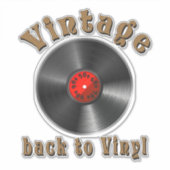 ヴィンテージ – レコードが戻ったビニールに戻る シール (正面)