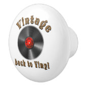 ヴィンテージ – レコードが戻ったビニールに戻る セラミックノブ (右)