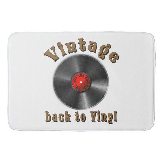ヴィンテージ – レコードが戻ったビニールに戻る バスマット (正面)