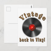 ヴィンテージ – レコードが戻ったビニールに戻る ポストカード (正面/裏面)