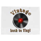 ヴィンテージ – レコードが戻ったビニールに戻る ラージペーパーバッグ (裏面)