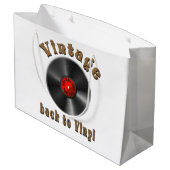 ヴィンテージ – レコードが戻ったビニールに戻る ラージペーパーバッグ (裏面アングル)