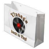 ヴィンテージ – レコードが戻ったビニールに戻る ラージペーパーバッグ (正面アングル)
