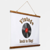 ヴィンテージ – レコードが戻ったビニールに戻る 吊り下げ型タペストリー (傾斜あり)