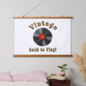 ヴィンテージ – レコードが戻ったビニールに戻る 吊り下げ型タペストリー (寝室)