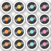 ヴィンテージ レコード ビニール レトロ ミュージック ブジョー プランナー シール (正面)