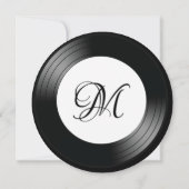 ヴィンテージ レコード 結婚式招待状 (裏面)