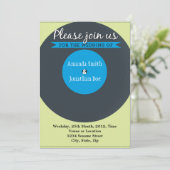 ヴィンテージ レコード 結婚式招待状 招待状 (スタンド正面)