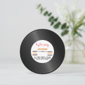 ヴィンテージ レコード 誕生日招待状 セーブザデート (スタンド正面)