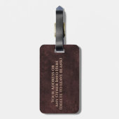 ヴィンテージ レザースタイル モノグラム ラゲッジタグ (裏面縦)