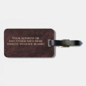 ヴィンテージ レザースタイル モノグラム ラゲッジタグ (裏面横)