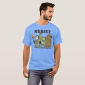 ヴィンテージ レジスト アニマルズ カエル ペンギン クマ 友達 Tシャツ (正面フル)
