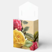 ヴィンテージ レッドとイエローのバラの花束 フェイバーボックス (オープン)