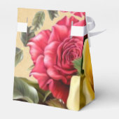 ヴィンテージ レッドとイエローのバラの花束 フェイバーボックス (裏面サイド)