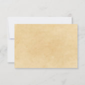 ヴィンテージ レッドとイエローのバラの花束 出欠カード (裏面)