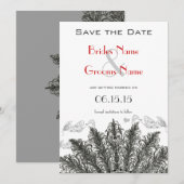 ヴィンテージ レッドバード ウェディング セーブ・ザ・デート (正面/裏面)