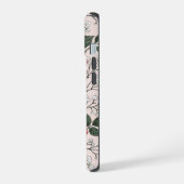 ヴィンテージ レッドローズとピンクの芍薬 フローラルフォンケース iPhone 15ケース (左側面)