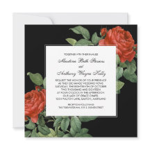 ヴィンテージ レッドローズ ボタニカル ウェディング