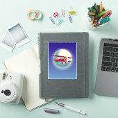 ヴィンテージ レッド複葉機 シール (iPadカバー)
