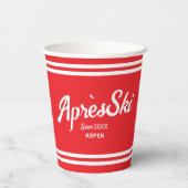 ヴィンテージ レッド アプレ スキー カスタム スキー リゾート パーティー 紙コップ (裏面)