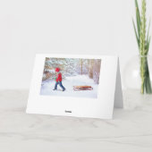 ヴィンテージ レッド カー クリスマス カード (裏面)