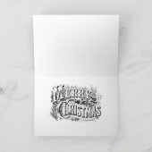 ヴィンテージ レッド カー クリスマス カード (内部)