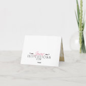 ヴィンテージ レッド ゴールド ポピー 花 結婚 御礼 サンキューカード (裏面)