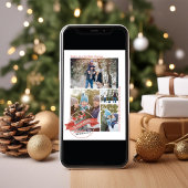 ヴィンテージ レッド スレイ ライド フォト コラージュ シーズンカード