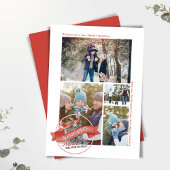 ヴィンテージ レッド スレイ ライド フォト コラージュ シーズンカード